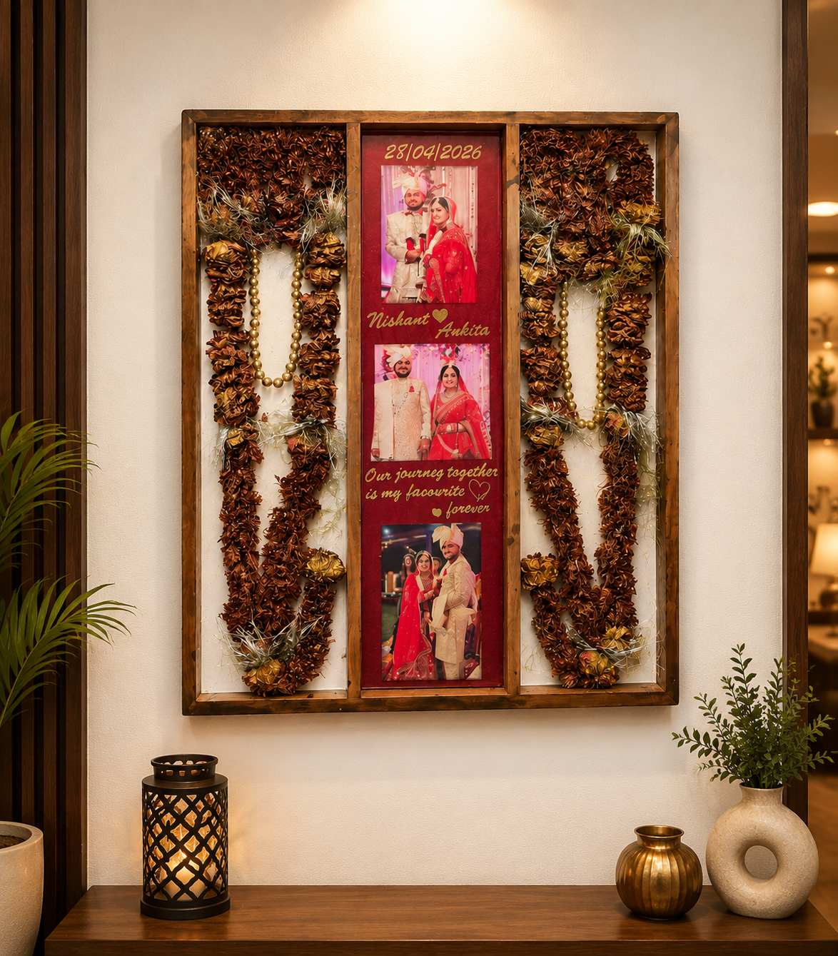 Varmala Preservation Resin Frame, handmade by Shree Art Studio